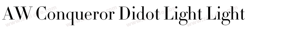 AW Conqueror Didot Light Light字体转换